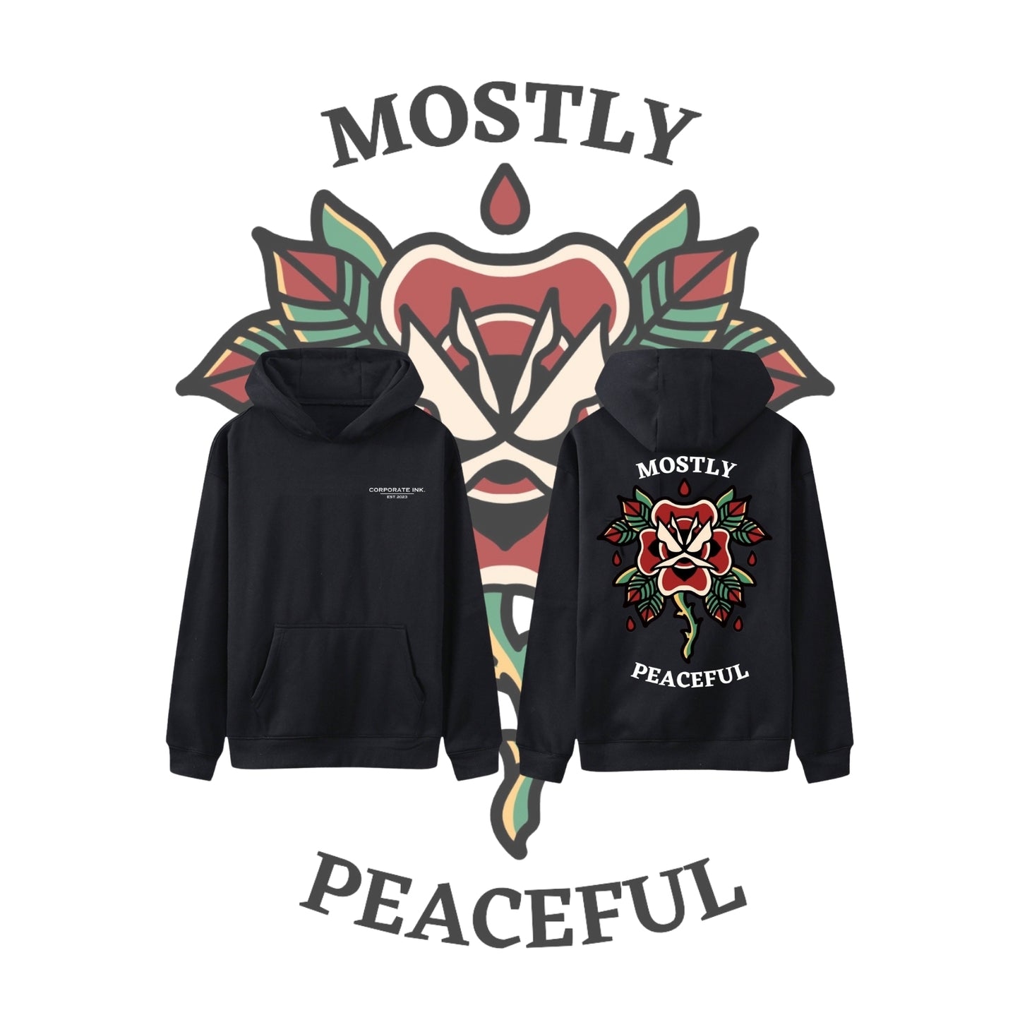 Mostly Peaceful Heavyweight Hoodie